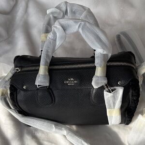 NWT Coach Mini Bennett Black Shearling/Leather Women’s Handbag